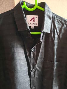 Men's Black Striped Casual Shirt