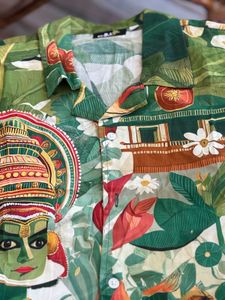 Men's Tropical Print Short Sleeve Shirt