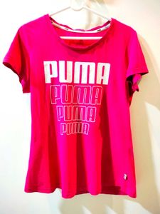 Puma Pink Graphic T-Shirt for women
