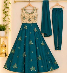 Elegant Teal Kurta Set with Dupatta