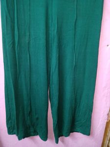 Emerald Green Wide Leg Trousers