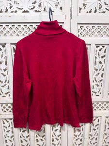 🌸Imported Classic Red Turtleneck Sweater I
