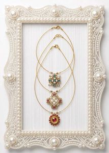Elegant Pearl Beaded Necklaces Set