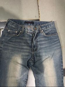 Womens Flared Blue Denim Jeans