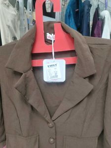 Brown Fitted Blazer