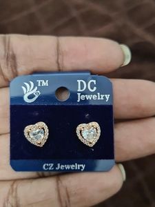 Heart AD Stone Earing