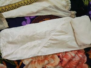 White Party Wear Suit &amp; Purple Set Free