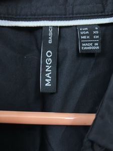 Classic Black Mango Button-Up Shirt