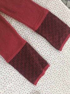 Warm Red Patterned Pants xs  size