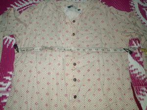 Patterned Button-Down Top