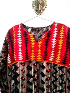 Red And Black Traditional Kurti