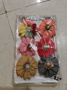 Set of 6 Floral Saree Pins