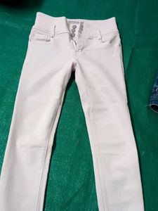 High Waisted Light Pink Jeans