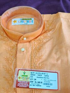 Elegant Orange Kurta Set for upto 2 years baby boy