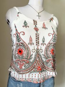 Boho Paisley Print Camisole Top