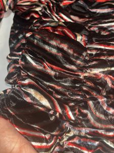 Stylish Velvet Print Blouse