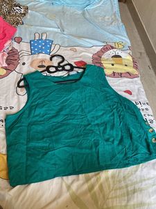 Teal Sleeveless Tunic Top