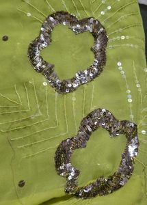 green saree is very beautyful and flower