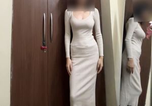 Ribbed Knit Long Sleeve Midi Dress