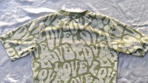 brand new (zudio)Cute Love Print Cropped Top