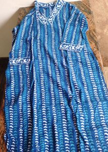 COTTON BLUE KURTA
