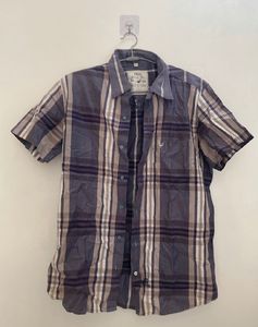 FRED Plaid Button-Down Shirt - Size M