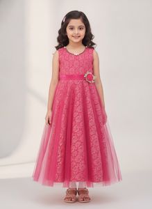 Elegant Pink Girls' Party Dress