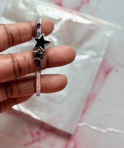 Silver Star Bangle Bracelet
