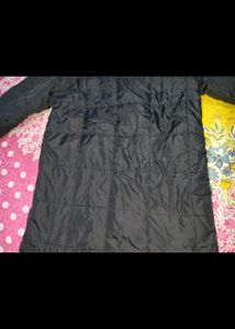 Black Quilted Longline Jacket kids light weight
