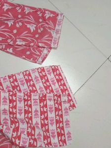 Pink Floral Kurta - Salwar Suit Set