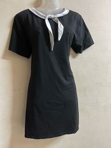Korean Black Sailor Tie Dress