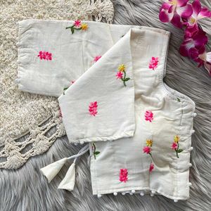 Embroidered Cream Blouse