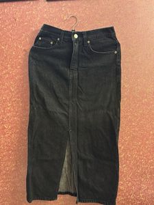 Dark Wash Denim Maxi Skirt