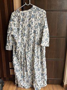 Blue Floral Print Kurta