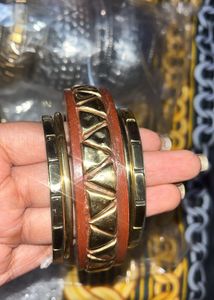 Boho Studded Leather &amp; Metal Bangles