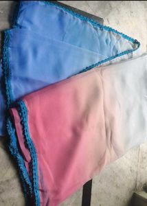 Ombre Pink Blue Saree