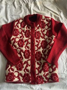 Vintage Floral Knit Cardigan(new)
