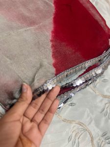 Grey Lahenga With Jodhpuri Faag (odhani)