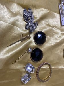 combo of Sparkling Hair Pins, earrings and bracele