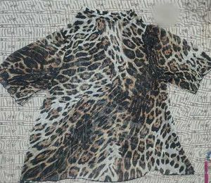 Expression Animal Print Ruffle Top