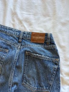 Zara The High Waist Ankle Straight Jeans