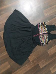 Black Embroidered Dress