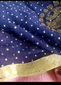 Designer Blue dupatta with Embellishments