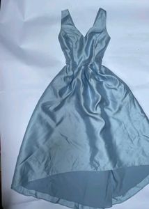 Elegant High-Low Satin Dress