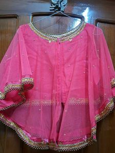 Stunning Pink Embellished Net Blouse
