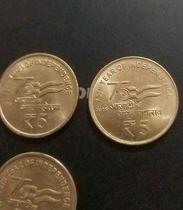 ₹5 Coin 2025 (4set) – 75 Years of Independence🇮🇳