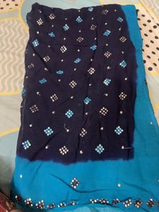 Blue & Silver Saree