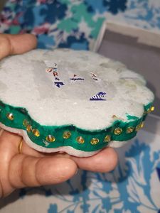 Pooja Roli Chawal Case Marble With Ganesha