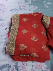 Beautiful ❤️ Saree With Blouse Paticot