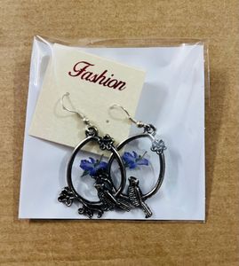 Bird & Flower Earrings Only 1